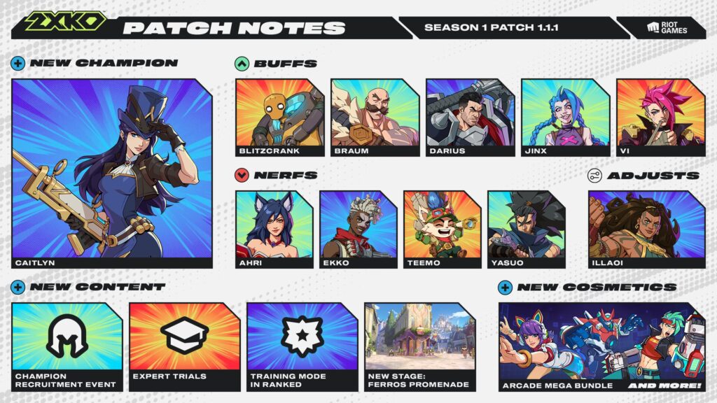 2XKO Season 1 Patch Notes